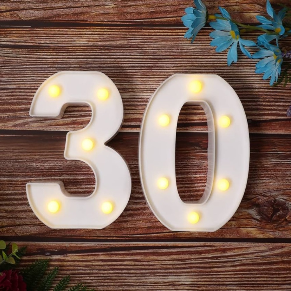 30 Light Up LED Marquee Number